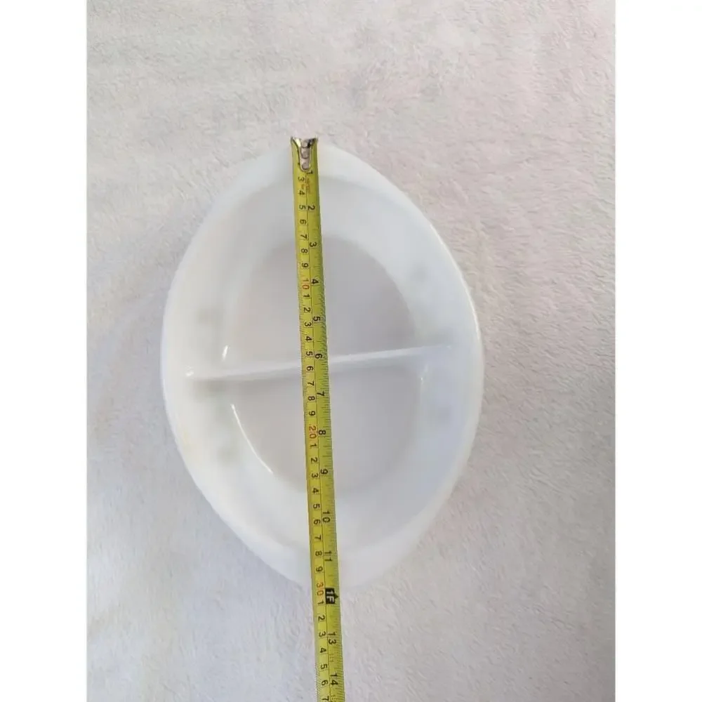 Glasbake Vintage Milkglass Divided Tray